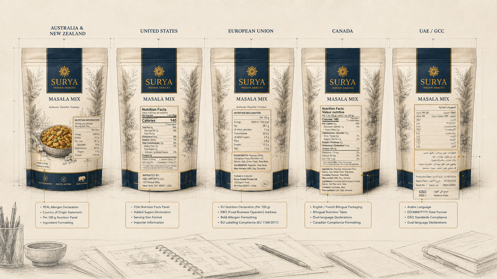 One Product, Five Countries: Packaging Variances